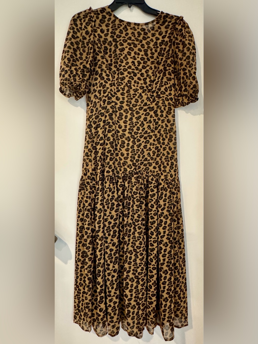 Never Fully Dressed Lucia Dress. Leopard Print. Sheer. Us6 Petite.